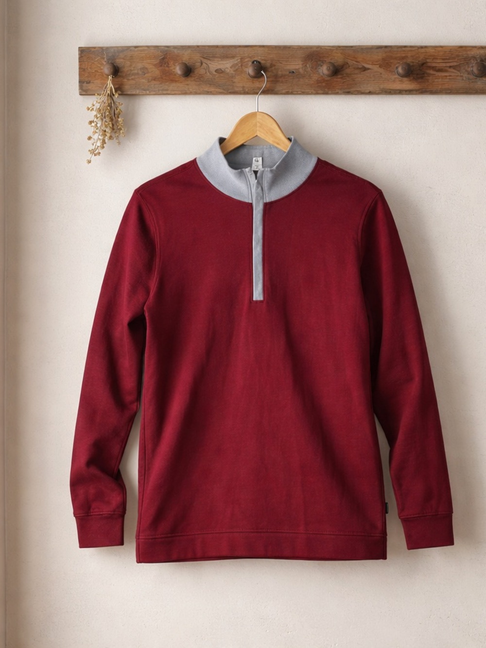 Boss Sweater Loberto Maroon Regular Fit